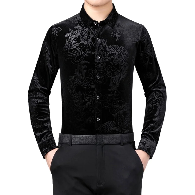 Men Formal Party Wear Shirt - Мужская рубашка с длинным рукавом, с