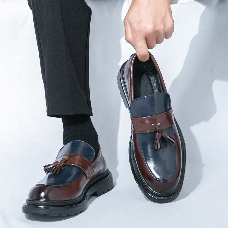 Men Formal Wear Brands - Модная брендовая мужская нескользящая повседневная кожаная