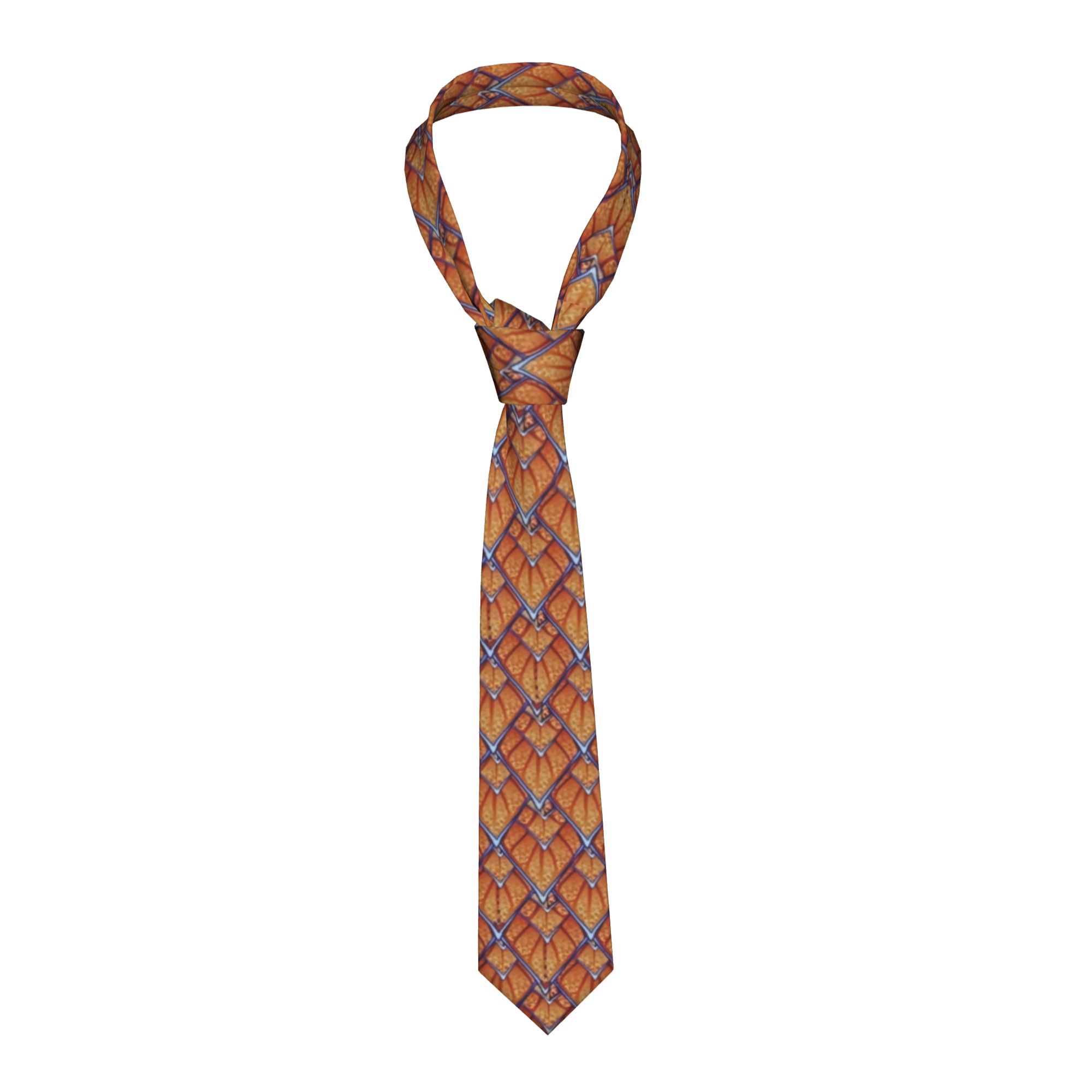 Scale - Men Formals & Ethnic Wear - Мужской шелковый галстук с узором «Драконья