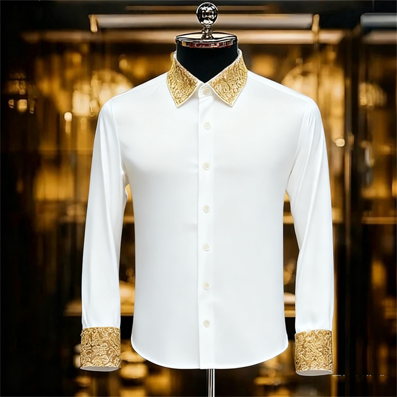 Мужская изысканная рубашка с ц – обзор и цена Men Formal Party Wear Shirt