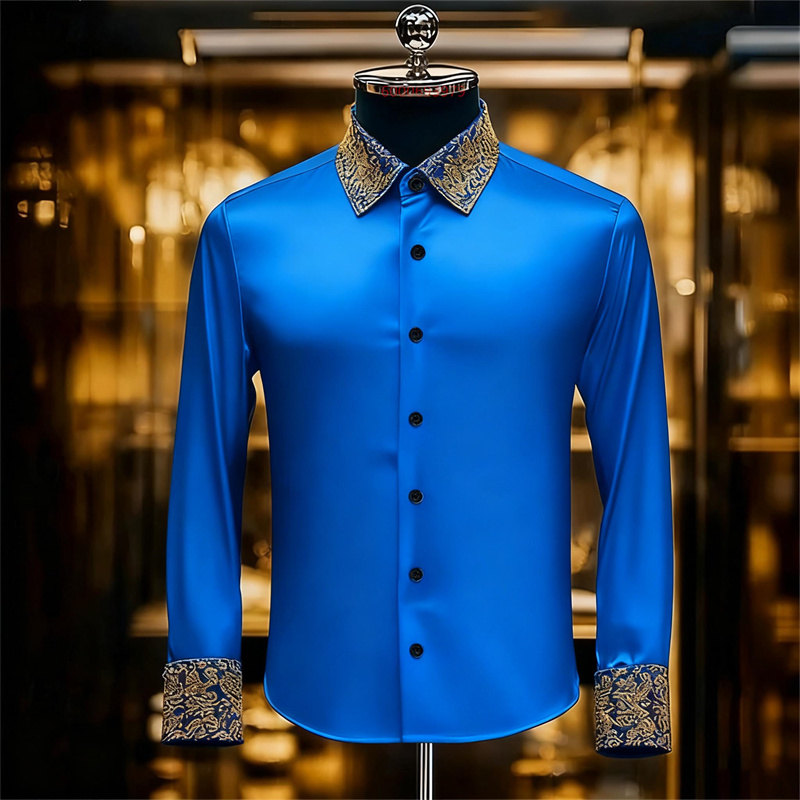 Мужская изысканная рубашка с ц – обзор и цена Men Formal Party Wear Shirt