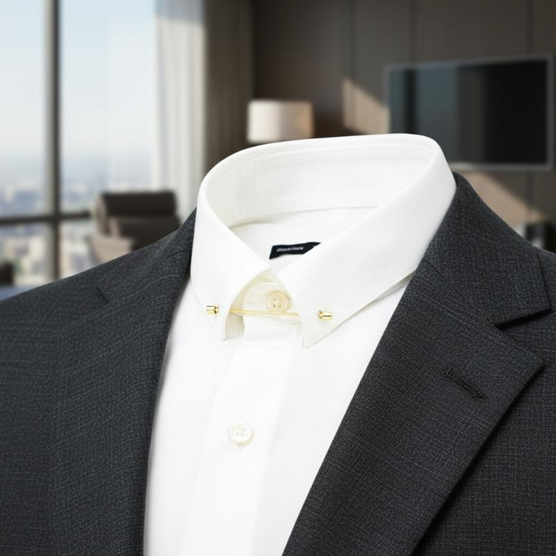 Металлическая винтовая булавка – обзор и цена Men Formal Party Wear Shirt