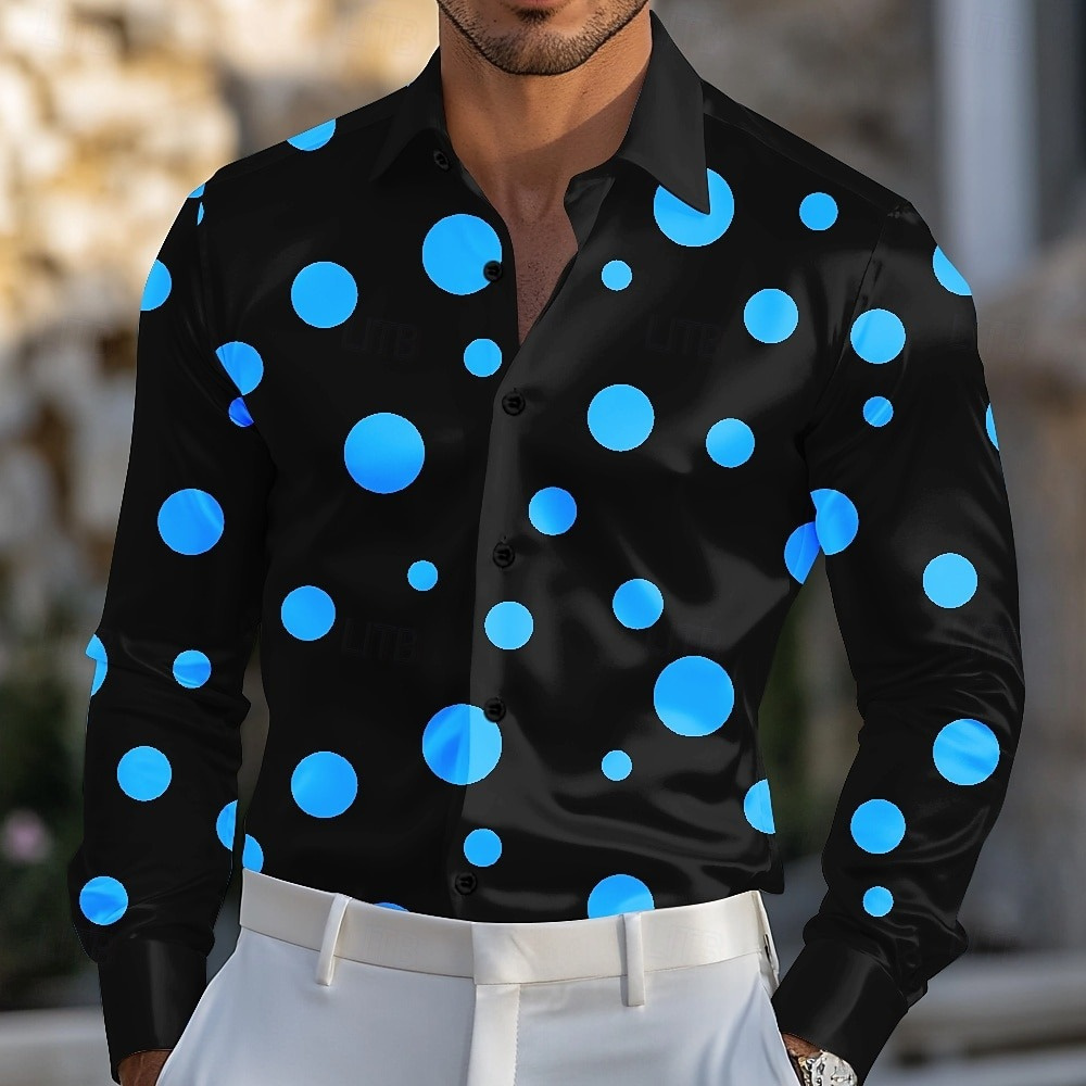 Мужская рубашка в горошек с ге – обзор и цена Men Formal Party Wear Shirt
