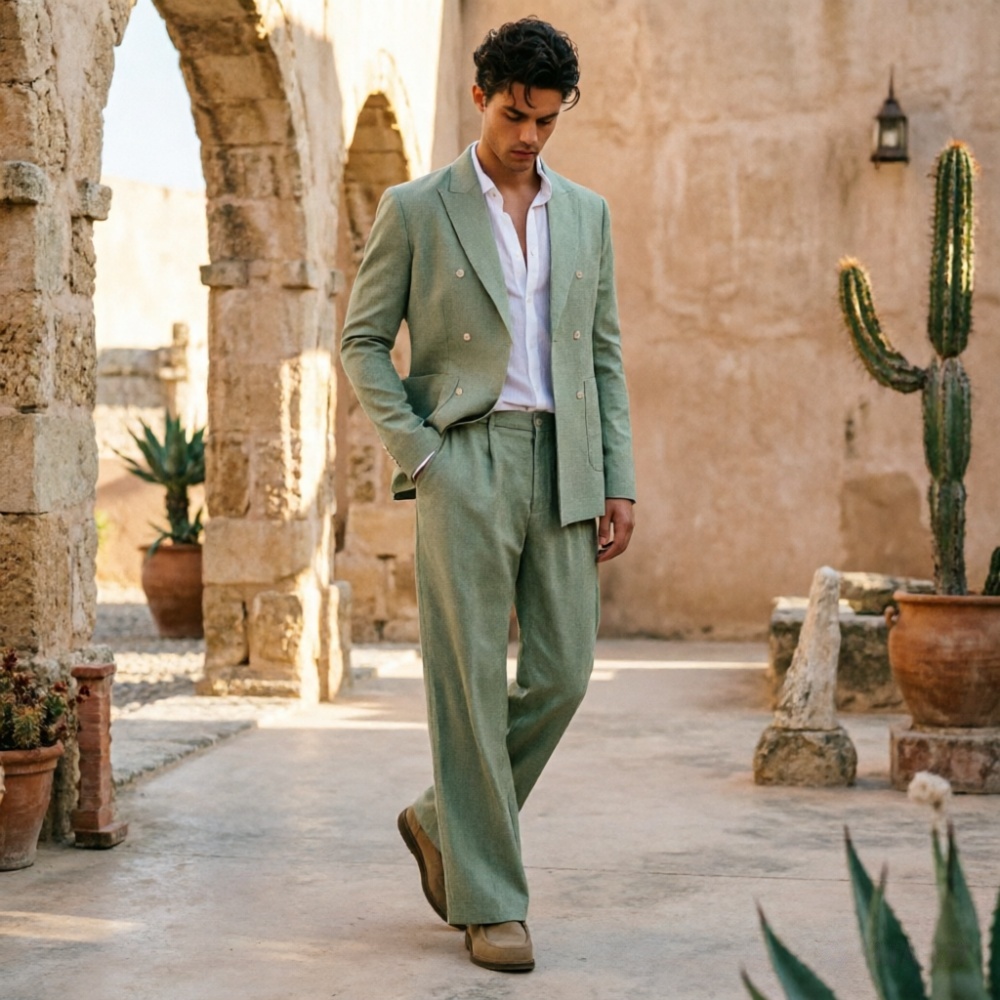 Мужской костюм из льняной ткан – обзор и цена Men'S Relaxed Formal Wear