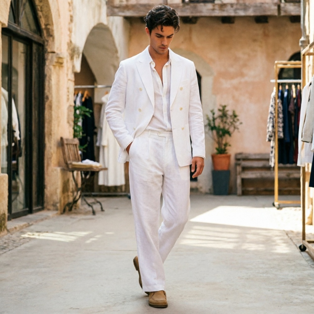 Мужской костюм из льняной ткан – обзор и цена Men'S Relaxed Formal Wear