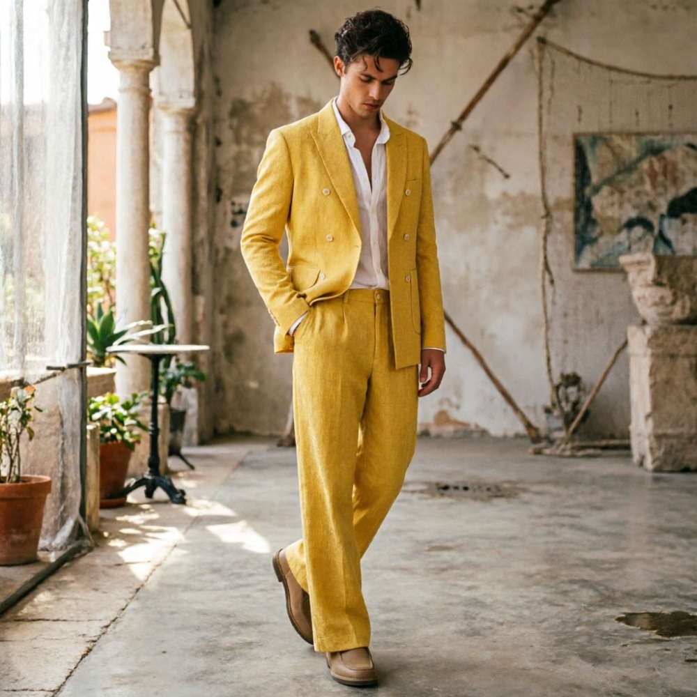 Мужской костюм из льняной ткан – обзор и цена Men'S Relaxed Formal Wear